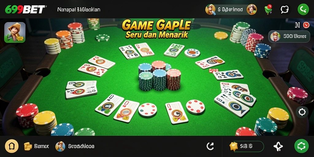 Screenshot menampilkan gameplay seru dalam permainan Gaple.