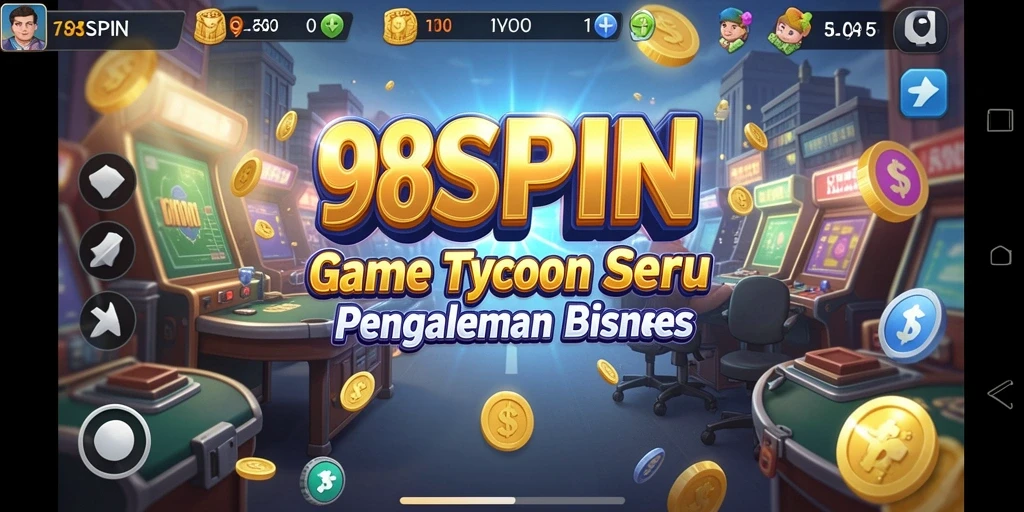Menampilkan gameplay seru dan strategi pengelolaan bisnis.