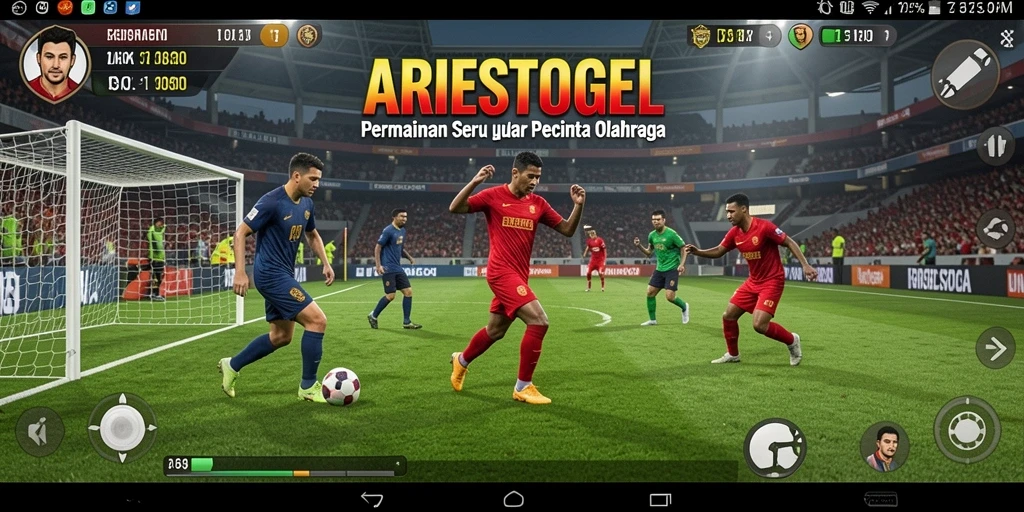 Tampilan gameplay <strong>ARIESTOGEL</strong> yang menunjukkan pertarungan antar tim.