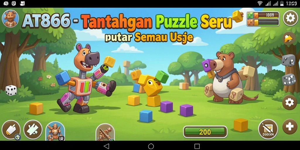 Tampilan gameplay AT866 yang menantang dengan berbagai teka-teki.