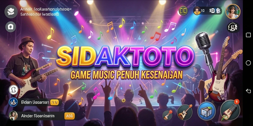Tampilan utama gameplay SIDAKTOTO yang menarik dengan berbagai alat musik.