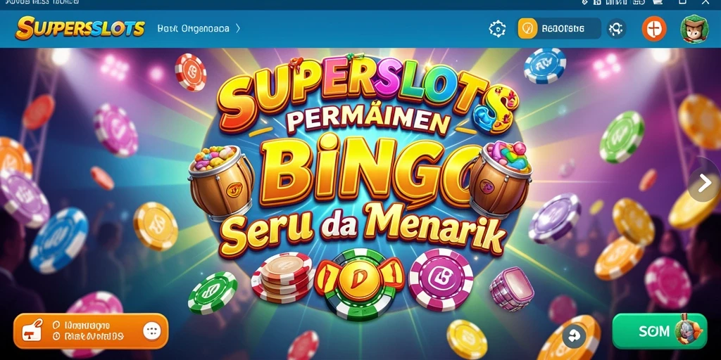 Tampilan gameplay seru dalam permainan Bingo SUPERSLOTS.